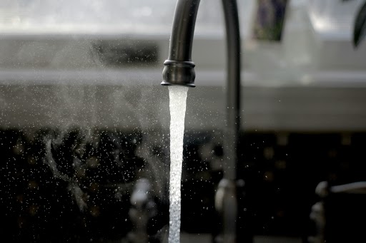 water flowing from faucets